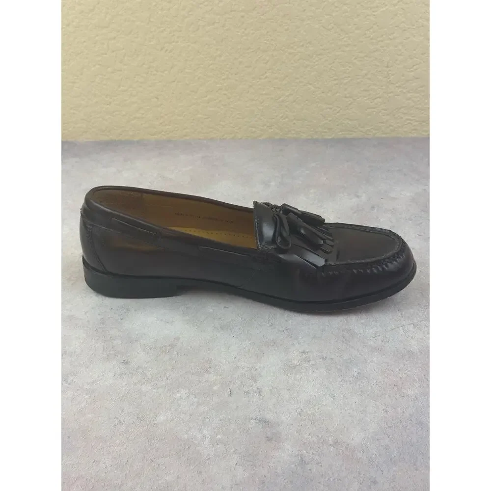 Cole Haan Burgundy Leather Tassel Loafer Men's Dress Shoes Size 9.5 D